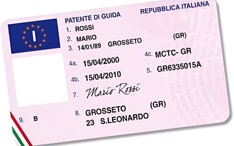 Licencia de Conducir - Patente guida italiana.
